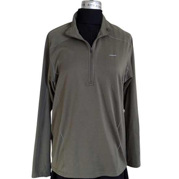 Patagonia Capilene 3 Pullover Top Olive Size XL - Picture 1 of 10
